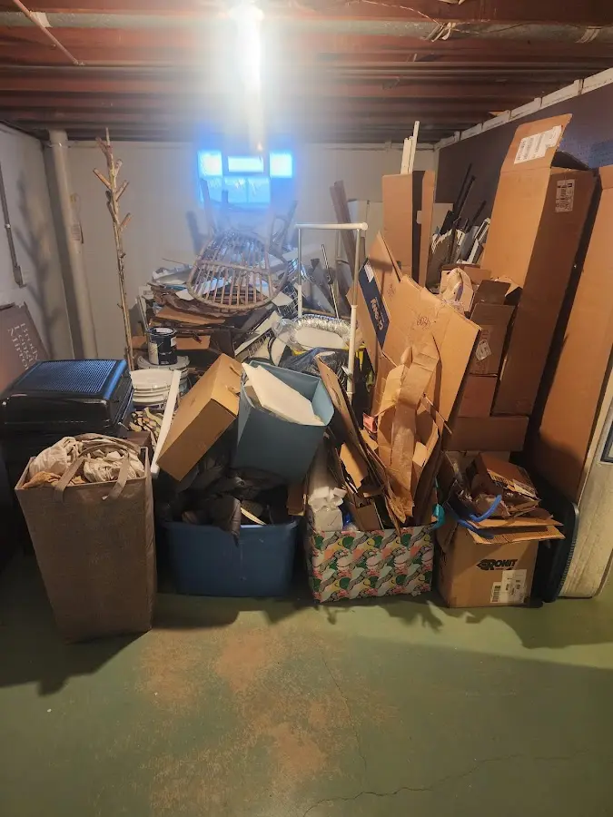 Roll-off dumpster container at job site for 6 Yard Dumpster Rental in Crooked River Ranch